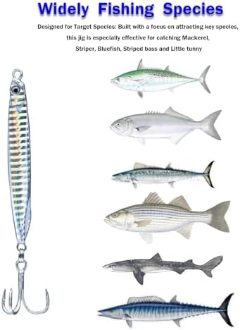 Saltwater Fishing Lures Fishing Jigs Fishing Spoons for Striped bass, Pompano, Spanish Mackerel ，Bluefish - Image 5