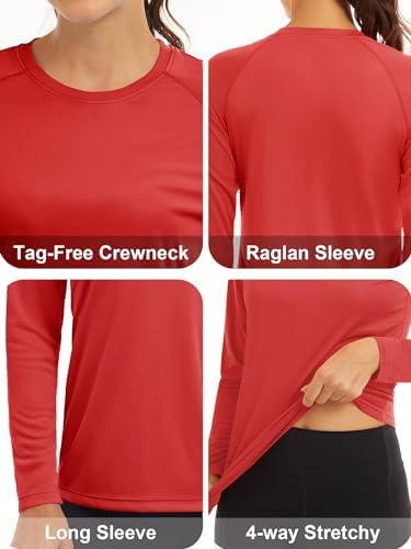 MAGCOMSEN Women's Long Sleeve Shirts UPF 50+ Sun Protection Shirts for Hiking Fishing Workout Rash Guard - Image 4
