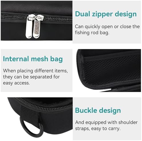 Travel Fishing Rod Case Hard Shell, Fishing Pole Carrying Case for Travel Fishing Rod Bag Carrier Case Fishing Pole Travel Case with Shoulder Strap for Fishing Tools - Image 4