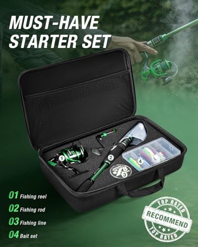 Ghosthorn Telescopic Fishing Rod and Reel Combo,Spinning Travel Kit - Image 5