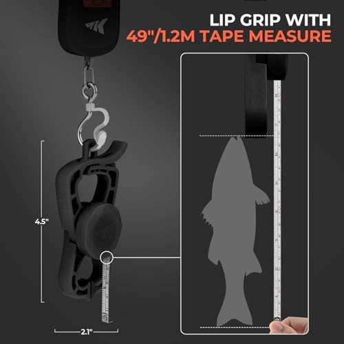KastKing ToughTide USB Charging Fish Scale with Lip Gripper, Black Combo - Image 5