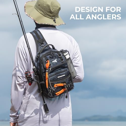 KastKing BaitSpace Fishing Sling Bag, Fishing Backpack with Rod Holder - Image 2