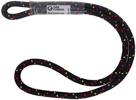 GM CLIMBING 6mm Prusik Cord Pre-Sewn 12in Prusik Loop for Climbing Arborist Rescue Mountaineering General Outdoor Use by GMCLIMBING