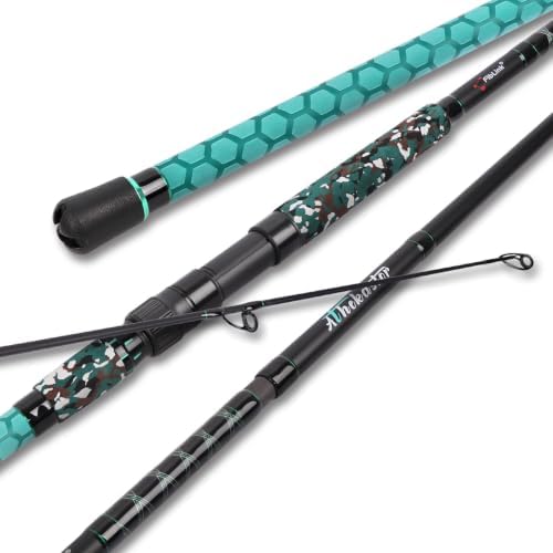 Fiblink Surf Fishing Rod,Portable Spinning Rod & Casting Rod,3/4 Piece Travel Fishing Pole,Carbon Fiber Surf Rod,Stainless Steel Guides with Ceramic Rings,No-Slip Grip(9'/10'/10'6"/12'/15') by Fiblink