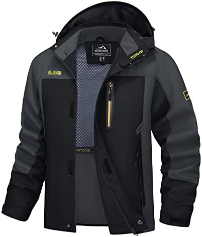 MAGCOMSEN Men's Rain Jacket Lightweight Windbreaker Fishing Raincoat by MAGCOMSEN