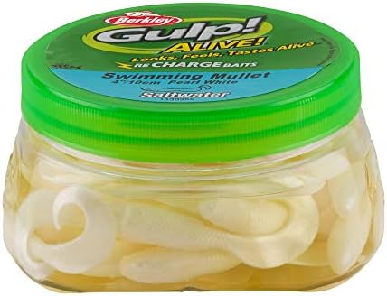 Berkley Gulp! Alive! Swimming Mullet Saltwater Fishing Soft Bait by Berkley