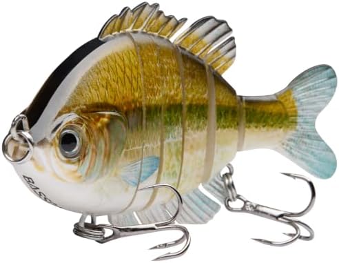 BASSDASH SwimPanfish Multi Jointed Bluegill Bass Fishing Lure Swimbaits by Bassdash