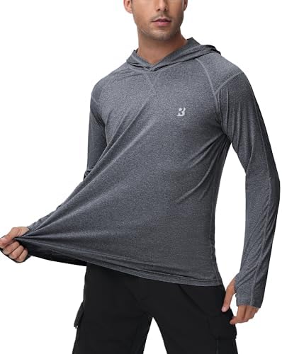Roadbox Men's UPF 50+ Fishing Shirts, Long Sleeve UV Sun Protection Hoodie - Image 2