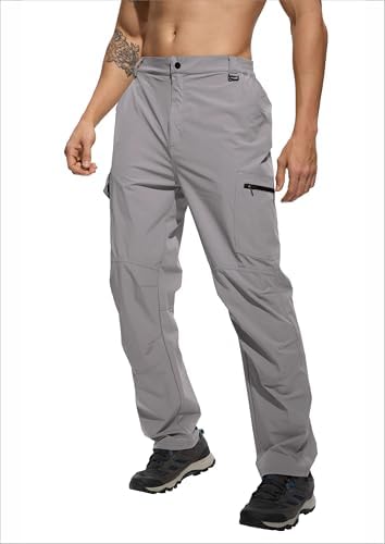Men's Lightweight Hiking Cargo Pants Waterproof Quick Dry Travel Climbing Camping Fishing Mens Work Pants Outdoor - Image 2