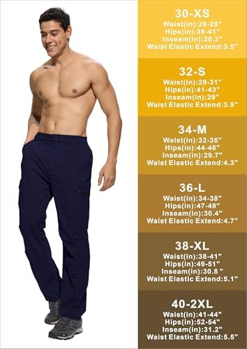 Men's Lightweight Hiking Cargo Pants Waterproof Quick Dry Travel Climbing Camping Fishing Mens Work Pants Outdoor - Image 6