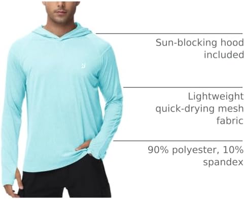 Roadbox Men's UPF 50+ Fishing Shirts, Long Sleeve UV Sun Protection Hoodie - Image 4