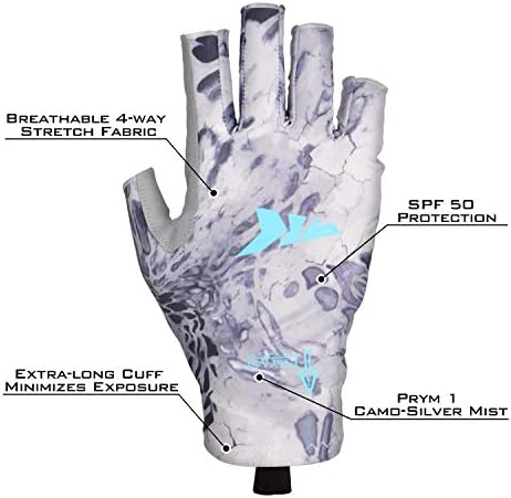 KastKing Sol Armis UPF50+ Fingerless Fishing Gloves, Men and Women - Image 3