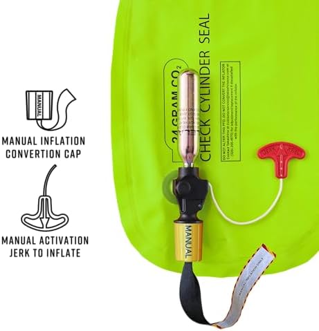 BLUESTORM Cirrus26 Inflatable PFD Life Jackets for Adults | US Coast Guard Approved Automatic Life Vest w/Manual Override Convertibility - Image 6
