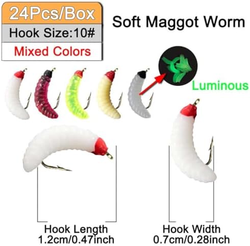 24Pcs Fly Fishing Flies Trout Lures Fishing Tackle Fly Fishing Flies with Boxed Trout Bass Artificial Fish Bait - Image 2