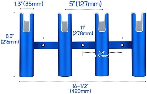 Aluminium Wall-Mounted Fishing Rod Holder for Boat, Garage & Marine - Holds Rods & Poles - Image 2