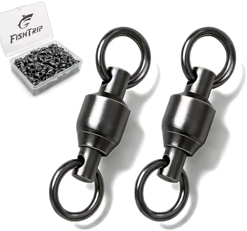 FishTrip 30/50 Pack Ball Bearing Fishing Swivels for Saltwater Freshwater by FishTrip