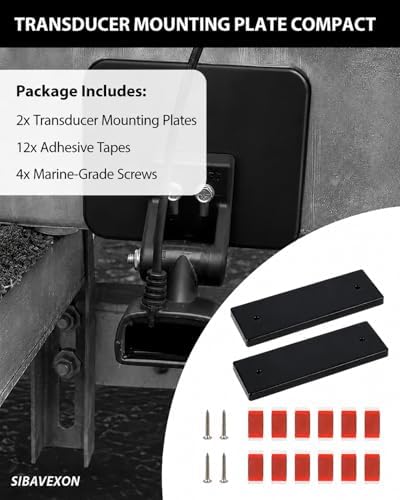 2 Pack Boat Transducer Mounting Boards, Black, 12x3.5x0.75 in, 9 in Spacing - Image 3