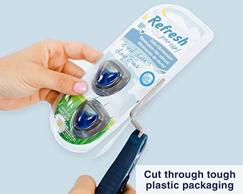 Zibra Open It! 4-in-1 Box Cutter & Package Opener Tool – Heavy Duty Scissors, Retractable Blade & Screwdriver – All-in-One Household Tool for Boxes & Plastic Packaging, Blue - Image 3