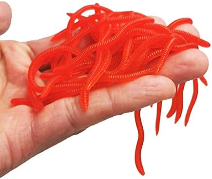 1.6in/3.3/3.9in Fishing Soft Lure Trout Worm Earthworm Bait Lifelike Fake Bloodworm Grub Worm Soft Fishing Lure Baits - Image 4