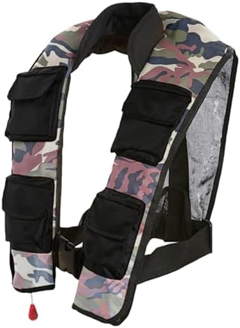 Manual Inflatable Life Jacket|Life Vest for Adults|PFD Low Profile|Supports up to 330 lbs(YSH700) by morinokawau