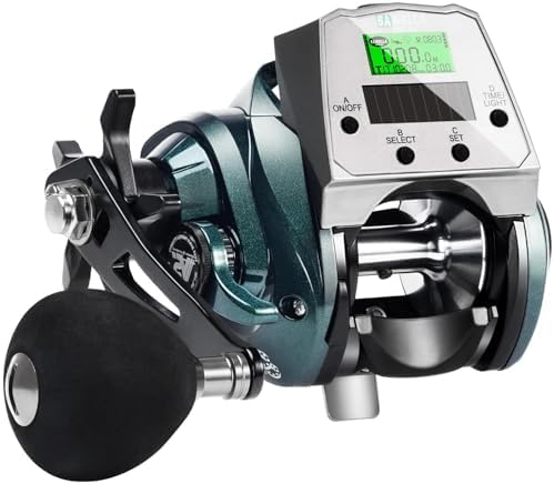 Line Counter Digital Baitcasting Fishing Reel with LCD Display Ultralight Baitcaster Reel, 22-35 Lb Max Drag, 6.3:1/7.2:1 Gear Ratio, Left/Right Hand, for Freshwater & Saltwater by SAMOLLAFishing