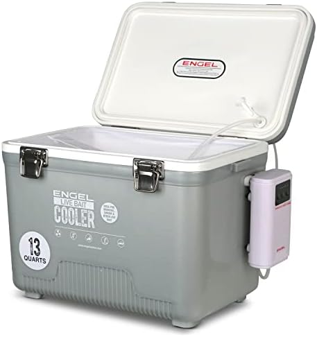 ENGEL Live Bait Cooler PRO for Fishing - Portable Minnow and Bait Bucket with Lithium-Ion Rechargeable Aerator by ENGEL