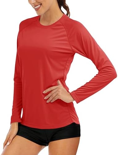 MAGCOMSEN Women's Long Sleeve Shirts UPF 50+ Sun Protection Shirts for Hiking Fishing Workout Rash Guard by MAGCOMSEN