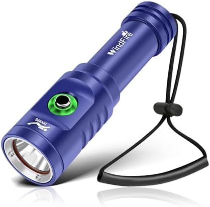 WINDFIRE TS08 Diving Flashlight Rechargeable Bright Scuba Dive Light 3-Mode by WINDFIRE