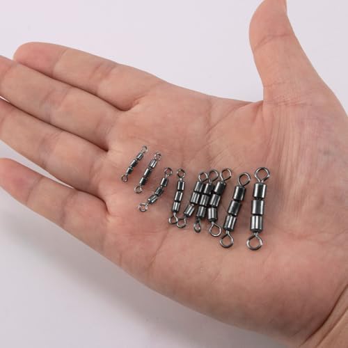 Dr.Fish High Speed 3 Roller Swivels, Bead Chain Barrel Swivels Fishing Tackle Trolling Rolling Leader Lure Connector Salmon Walleye Freshwater - Image 7