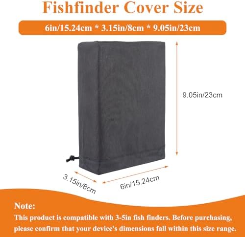 Fishfinder Cover 3-10in,Depth Finder Oxford Fabric Waterproof Protection Accessories,for Hummingbird Lowrance Models,Protects Your Screen and Device from Sun Adverse Weather Damage Fishing - Image 4