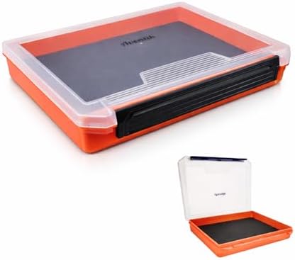 Aventik Fishing Tackle Box Slit Foam Case Jig Box Head Hooks Spinners Spoons Storage Tackle Tray (Orange-3501lure box(1)) by AVENTIK