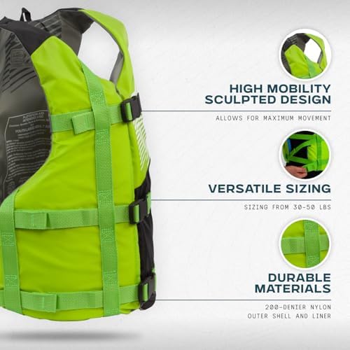 Stohlquist Fit Youth Life Jacket - Coast Guard Approved, High Mobility PFD, Buoyancy Foam, Fully Adjustable for Children Around 75-125 lbs - Image 3