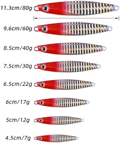 Aorace Jigging Lure Lead Fish Metal Jig Fishing Lure Paillette Knife Artificial Hard Bait Laser Body - Image 2