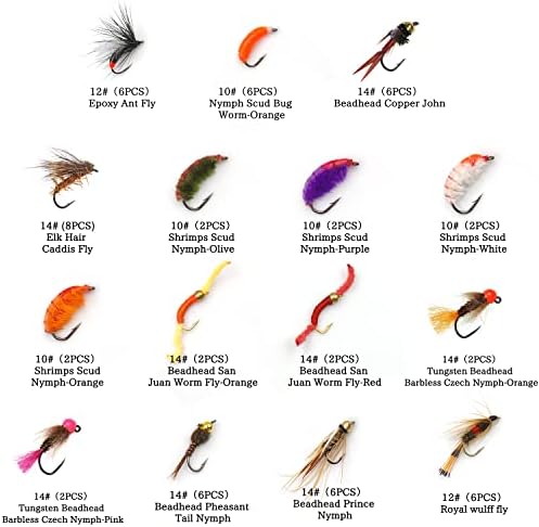 133pcs/Set Ultra-Thin Portable Nymph Scud Midge Flies Kit Assortment with Box Trout Fishing Fly Lures - Image 5
