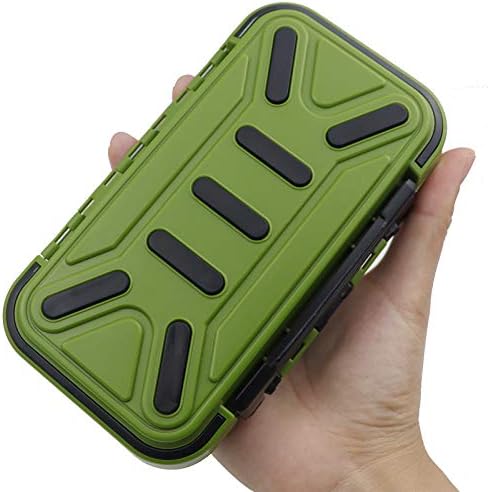 Mini Fishing Lure Box, Floating Storage Box, Double-Sided Small Fishing Box with Adjustable Dividers Organizer Making Kit Container for Lure Hook Beads Earring Tool (Green) - Image 4