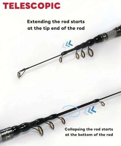Telescopic Fishing Rod - Lightweight 42T Carbon Fiber Portable Travel Rod for Freshwater River Fishing, Beginner & Kid Friendly 5.9ft/6.9ft/7.9ft/8.9ft/9.9ft/10.9ft - Image 6