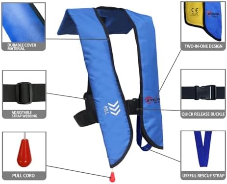 Eyson Inflatable Life Jacket Life Vest Basic Automatic/Manual - Image 4