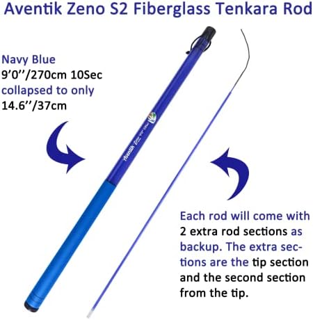 Aventik 9ft/10ft Zeno S2 Fiberglass 6:4 Tenkara Rod Kit for Anglers - Image 3