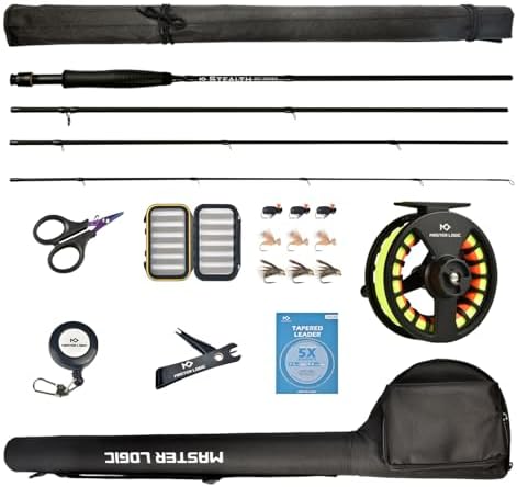 Stealth Fly Fishing Rod Combo Starter Kit by MASTERLOGIC