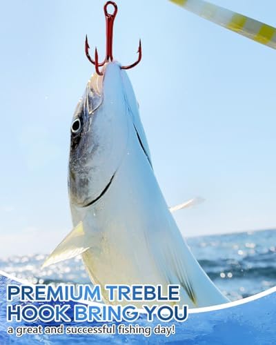 UCEC Fishing Hooks Treble Hooks for Trout Saltwater Freshwater Fish Hook - Image 6