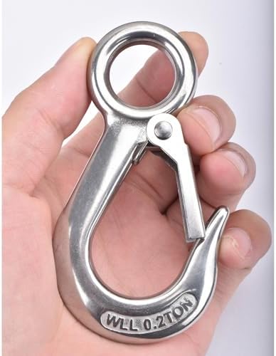 Alele 2Pack Grab Hooks, Slip Hooks,Stainless Steel Lifting Hook Rigging Accessory (Grab Hooks 200Kg 2p) - Image 2
