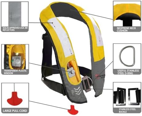 Eyson Inflatable Life Jacket Life Vest Highly Visible Manual - Image 4