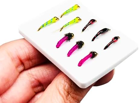 9Pc Fishing Wet Flies Bionics Worms/Midges/Moths/Flies Artificial Insect Fly Fishing Bait Salmon Trout Bass Fishing Hook Fly Fishing Lure by Qievcrme