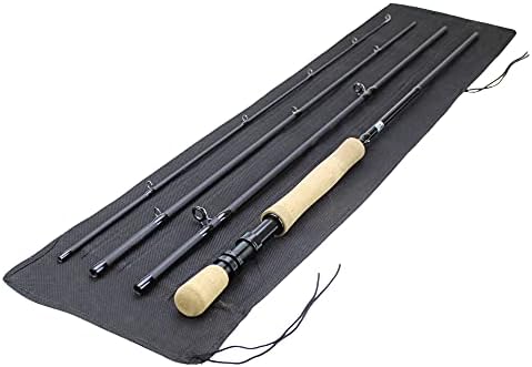 Wild Water Fly Fishing AX Series Fly Rod | IM8 Graphite Blank | 3/4/5/6/7/8/9/10/12 wt Rods | 5’6”/7/8/9/10/11 ft | Lightweight Pole Medium Fast Action by WildWater