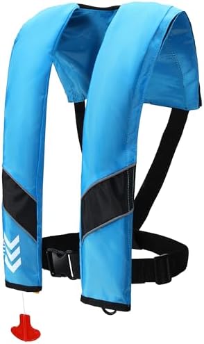 Inflatable Life Jackets for Adults Automatic Life Vests PFD Low Profile Load Capacity Up to 330lbs by LittleDoggy