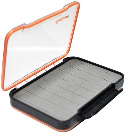 ALICHINO Fly Box for Fly Files Ice Jig Box Two Sided Waterproof Fly Fishing Box for Nymphs and Streamers (Grey Foam Insert C, Large， 9 * 6.5 * 1.9Inch) - Image 2