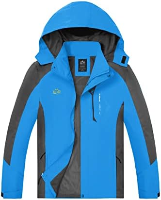 TEZO Mens Rain Jacket Waterproof with Hooded Hiking Coat Lightweight Windbreaker by TEZOSPORTSLIFE
