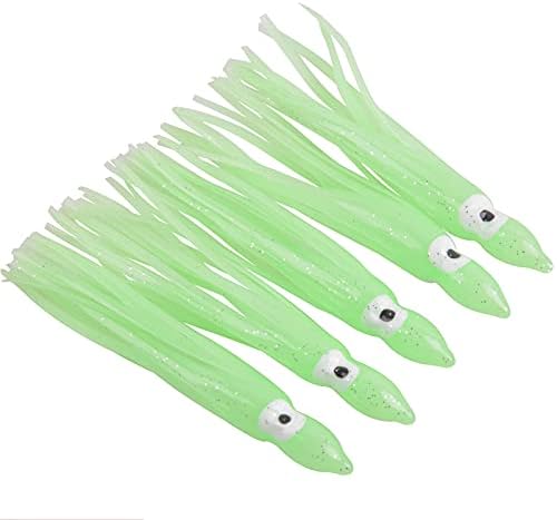 Fishing Squid Skirts Lures Octopus Skirts Trolling Lures Soft Plastic Fishing Tackle Squid Bait for Saltwater Bass Salmon Trout - Image 6