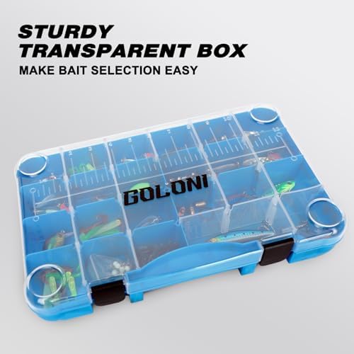 Goloni Fishing Tackle Box,Plastic Clear Fishing Storage Organizer Box With Removable Dividers,3700 Tackle Trays,Storage Lure Box for Lures 4 Pack - Image 5