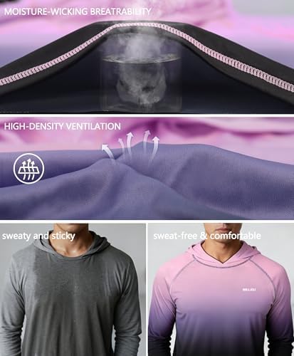 Men's UPF 50+ Sun Protection Hoodie, Long Sleeve Fishing Shirt - Image 4
